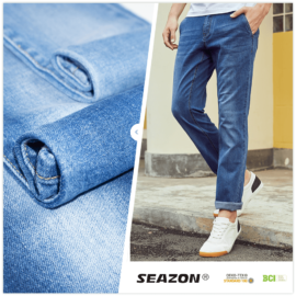 ZZ0051 BCI coton doux au toucher Denim tissu faire pour les hommes décontractés Jeans