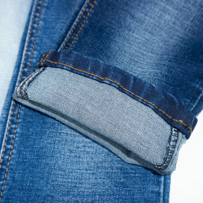 DL2071W Deep Indigo Jeans Fabric 11.8 OZ Heavyweight Twill Stretch Denim Fabric with Slub - 5