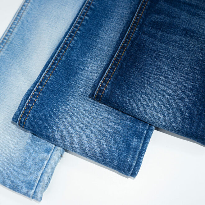 DL2071W Deep Indigo Jeans Fabric 11.8 OZ Heavyweight Twill Stretch Denim Fabric with Slub - 6