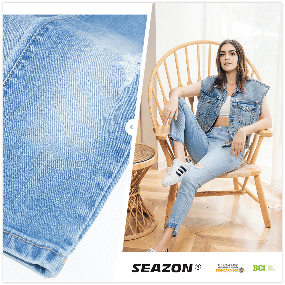 Blue Indigo Cotton Denim Fabric, For Jeans at Rs 230/meter in Surat