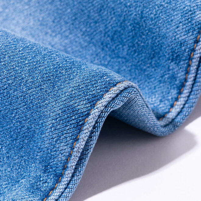ZZ0139 4 way Stretch Denim Fabric BCI US Cotton Volcanic Fiber Jeans Fabric - 4