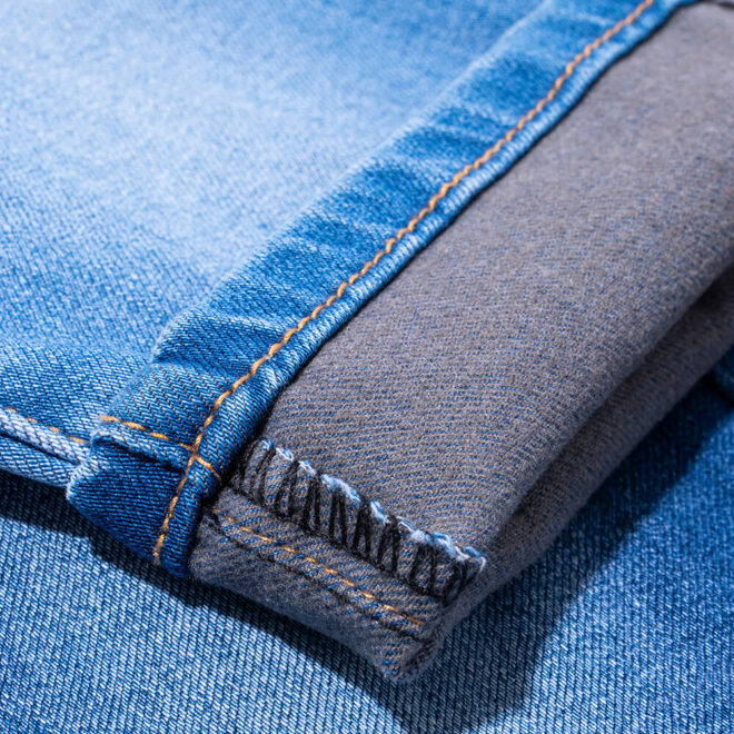 ZZ0139 4 way Stretch Denim Fabric BCI US Cotton Volcanic Fiber Jeans Fabric - 5