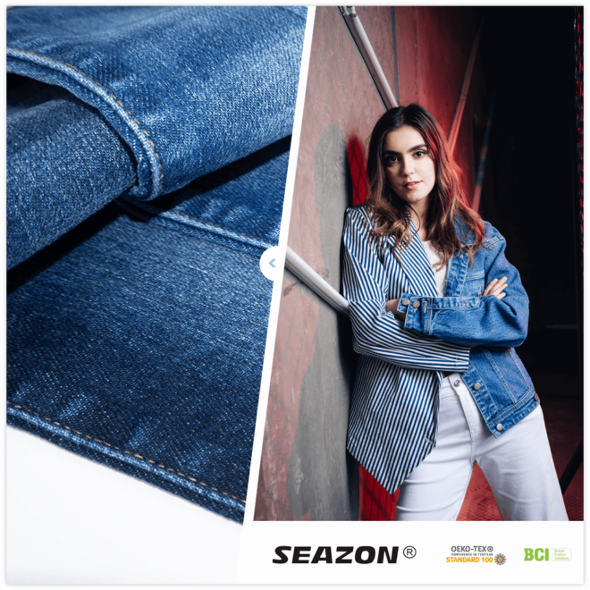 ZZ0462 Customization Comfortable High Stretch Denim Fabric for Women Jacket - 1