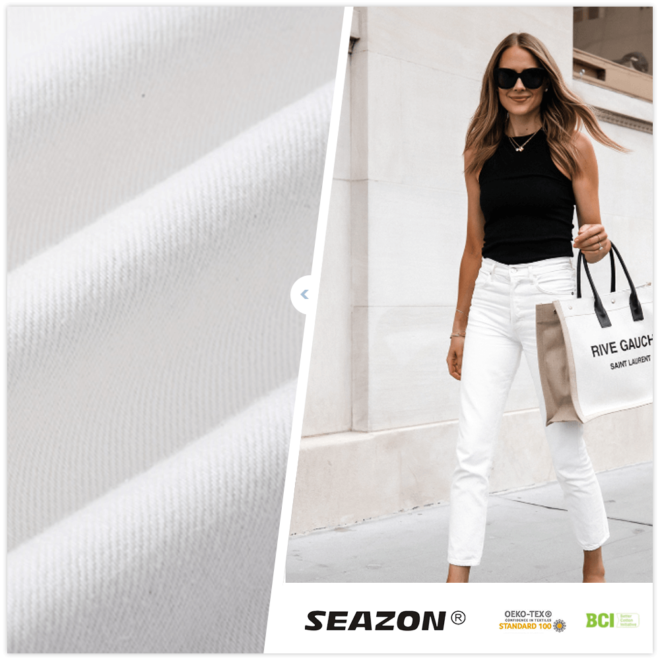 DC4087PDA 10.8oz 94% Cotton PFD Denim Fabric For Women Skinny Jeans-1