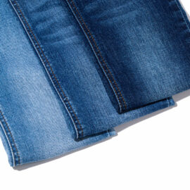 DG1034AR-6W Tela de mezclilla de algodón reciclado de tejido suave para pantalones de mujer