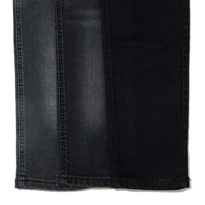 DG1034BB-4W Black Soft Stretch Recycled Cotton Denim Fabric for women trousers-2