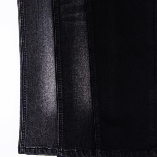 DG2020BB 10.8oz 20% Recycled Cotton Black Stretchable Denim Fabric for Jacket-3