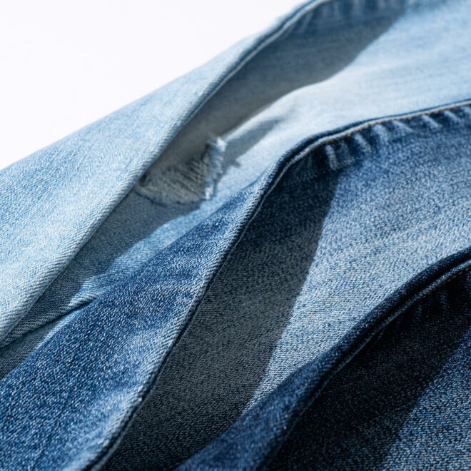 DG2035P 10.8 oz 25% Repreve Unifi Indigo Stretchable Denim Fabric for Jeans-2