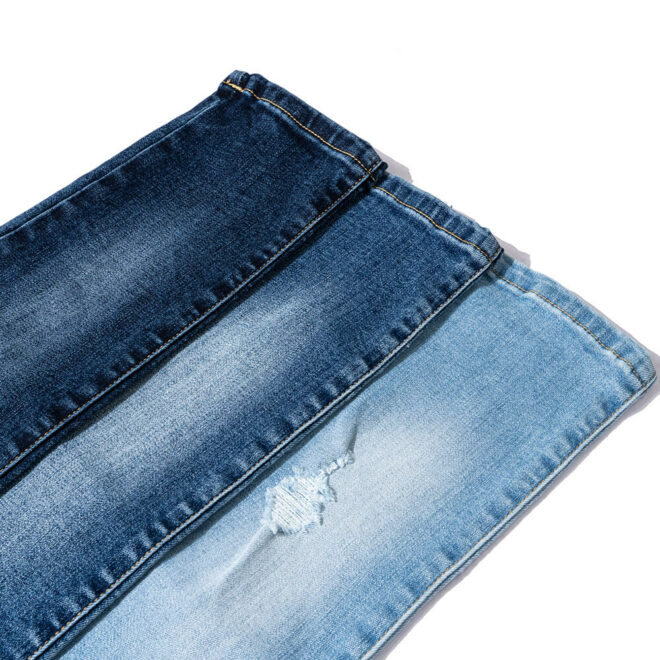 DG2035P 10.8 oz 25% Repreve Unifi Indigo Stretchable Denim Fabric for Jeans-3