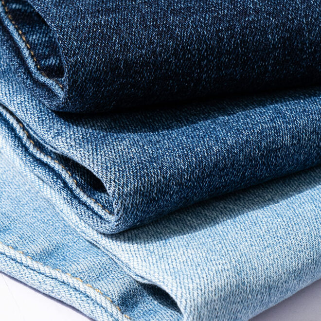 DG2035P 10.8 oz 25% Repreve Unifi Indigo Stretchable Denim Fabric for Jeans-5