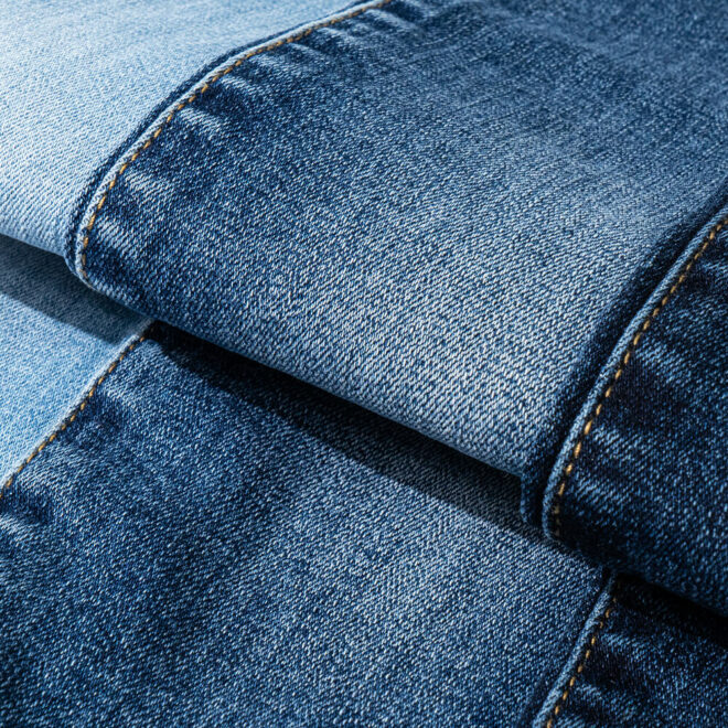 DG2035P 10.8 oz 25% Repreve Unifi Indigo Stretchable Denim Fabric for Jeans-7