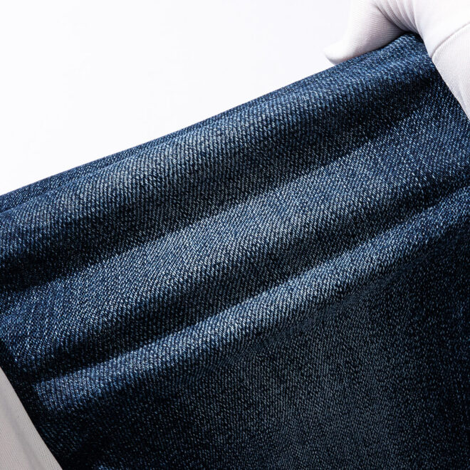 DG2035P 10.8 oz 25% Repreve Unifi Indigo Stretchable Denim Fabric for Jeans-9