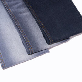 DG2052-E Tessuto jeans in denim di cotone riciclato grigio solfuro blu
