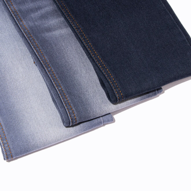 DG2052-E Sulfide Blue Grey Recycled Cotton Denim Jeans Fabric-1