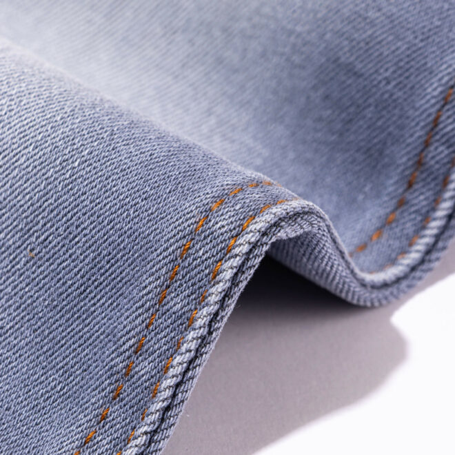 DG2052-E Sulfide Blue Grey Recycled Cotton Denim Jeans Fabric-4