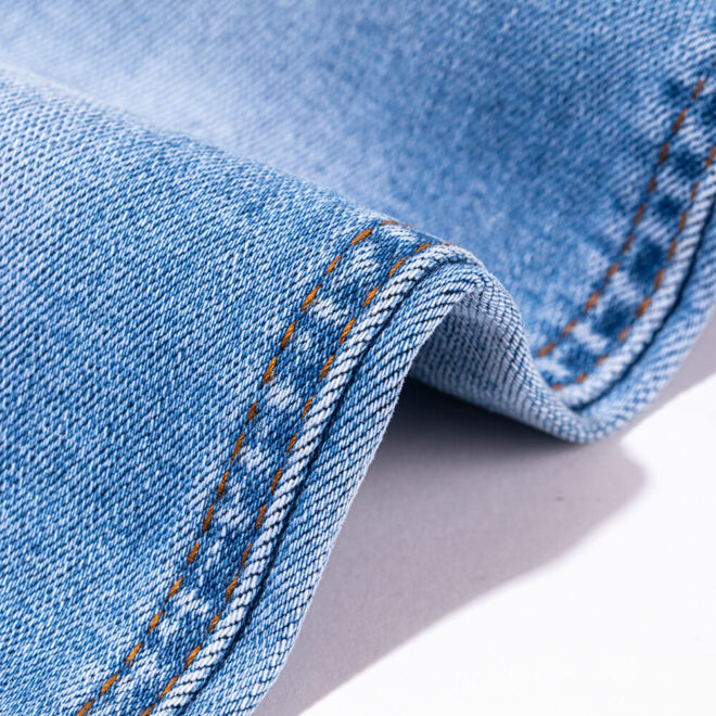 DG2052CBR-1 Sustainable Jeans Fabric GRS Certificated Recycle Cotton Denim Fabric 9.8 oz-4