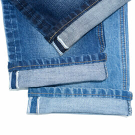 SL004 100% Хлопчатобумажная плотная джинсовая ткань с кромкой и перекрестной штриховкой