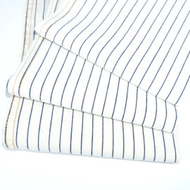 WX1932JW Pure Cotton Indigo Stripe Denim Fabric 11.7 oz Heavy Weight