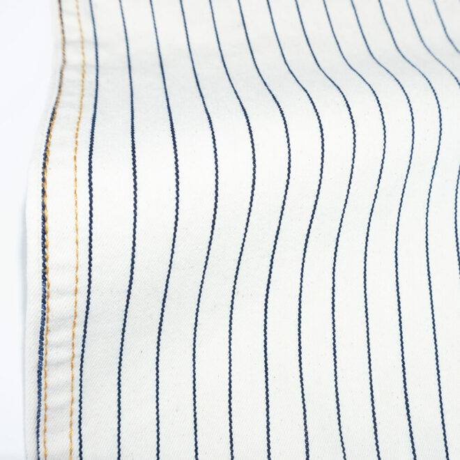 WX1932JW Pure Cotton Indigo Stripe Denim Fabric 11.7 oz Heavy Weight-3