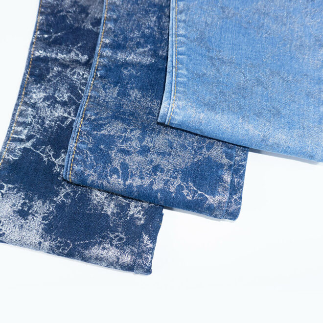 WX2377JTPF1-A Custom High Quality Foil Print Cotton Denim Fabric-5