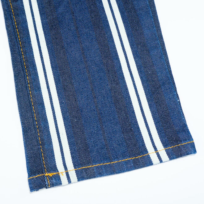 ZZ0017 US BCI Cotton Indigo Striped Denim Fabric for jeans-2