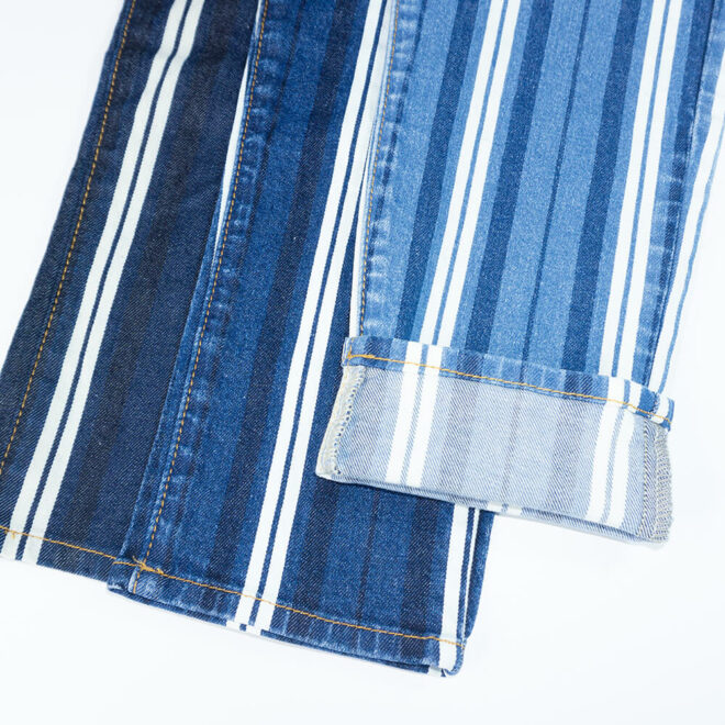 ZZ0017 US BCI Cotton Indigo Striped Denim Fabric for jeans-4