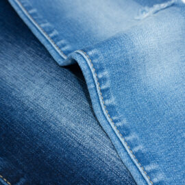ZZ0253 9% Tessuto jeans slub di peso medio in fibra di bambù da 9,3 once