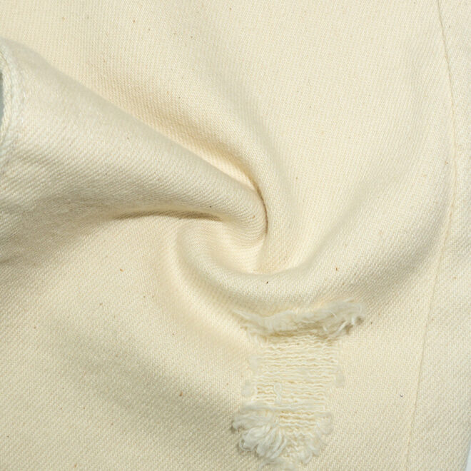 ZZ0402-T Ecru Raw Jeans Fabric 93% Cotton Stretch Denim Fabric-6