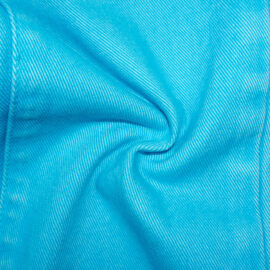 ZZ0594-S 12 Tissu denim pur coton à teinture unie bleu oz