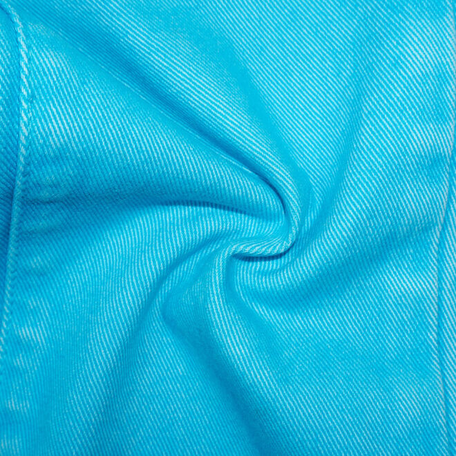 ZZ0594-S 12oz Blue Color Plain Dye Cotton Denim Fabric-1