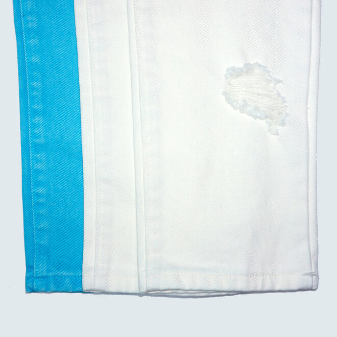 ZZ0594-S 12oz Blue Color Plain Dye Cotton Denim Fabric-2