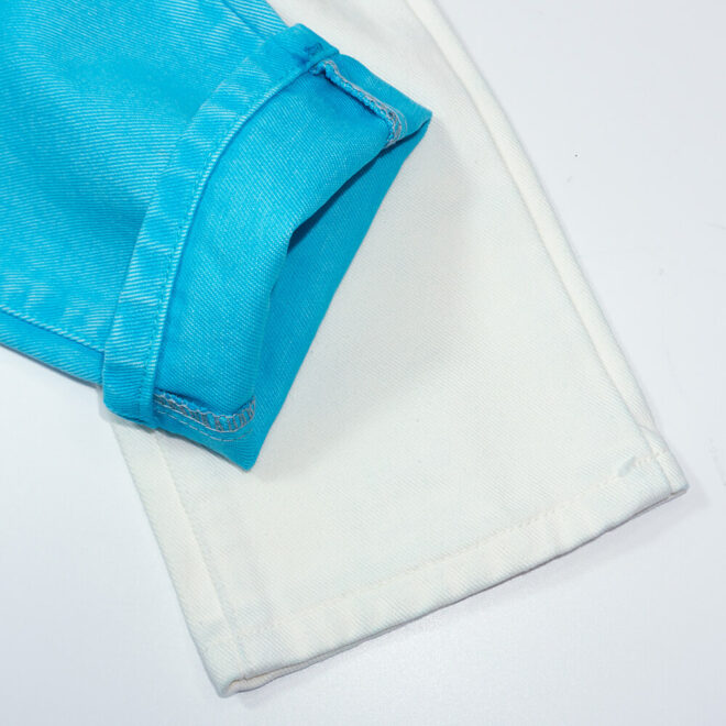 ZZ0594-S 12oz Blue Color Plain Dye Cotton Denim Fabric-3