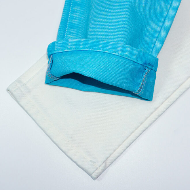 ZZ0594-S 12oz Blue Color Plain Dye Cotton Denim Fabric-4