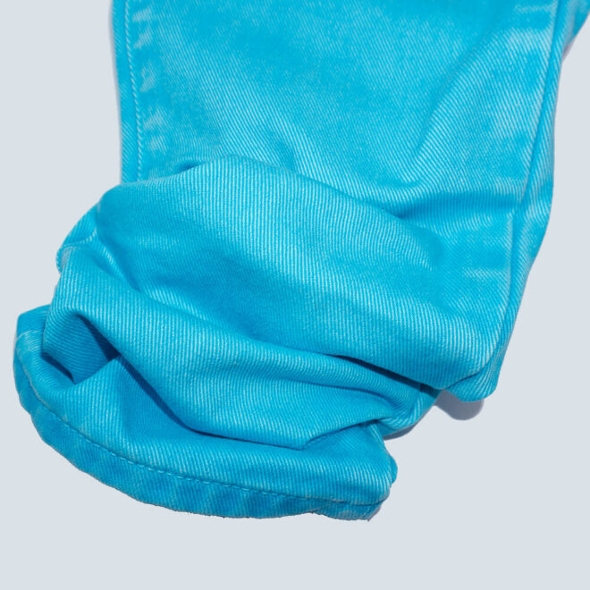 ZZ0594-S 12oz Blue Color Plain Dye Cotton Denim Fabric-6